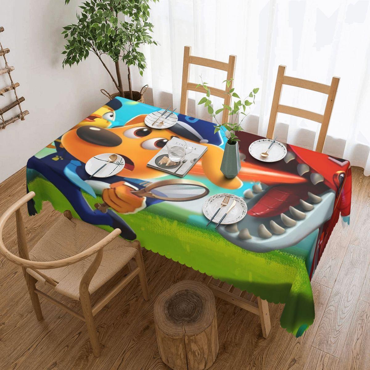Sheriff Labrador Custom Rechthoekig Tafelkleed Waterdichte Tafelhoes voor Festival Feestdecoraties Tafelkleed 137x183cm