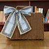 1Set Rattan Suitcase Natural Tasteless Solid Handle Rattan Woven Storage Case for Picnic