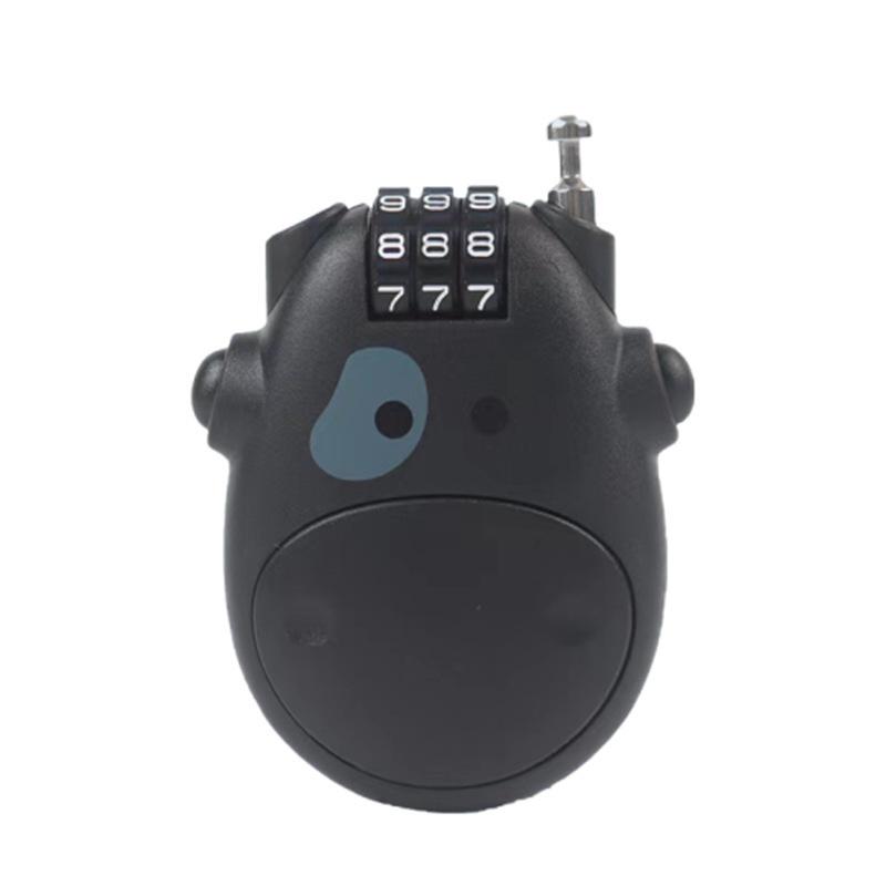 

Велосипедный стальной трос Кодовый замок Чемодан Автомобильный сани Телескопический тросовый замок Велосипедный шлем Высокоточный кодовый замок с паролем чёрный