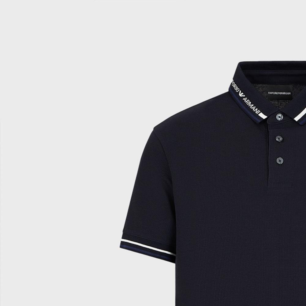 Emporio Armani Logo Placed Jersey Polo Shirt 3D1FM4-1JCYZ-09R7