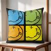 Cool Band NNirvana Cushion Cover Natural Linen Organic Fabric DoubleSided Printing Couch Pillow Covers Home Decor