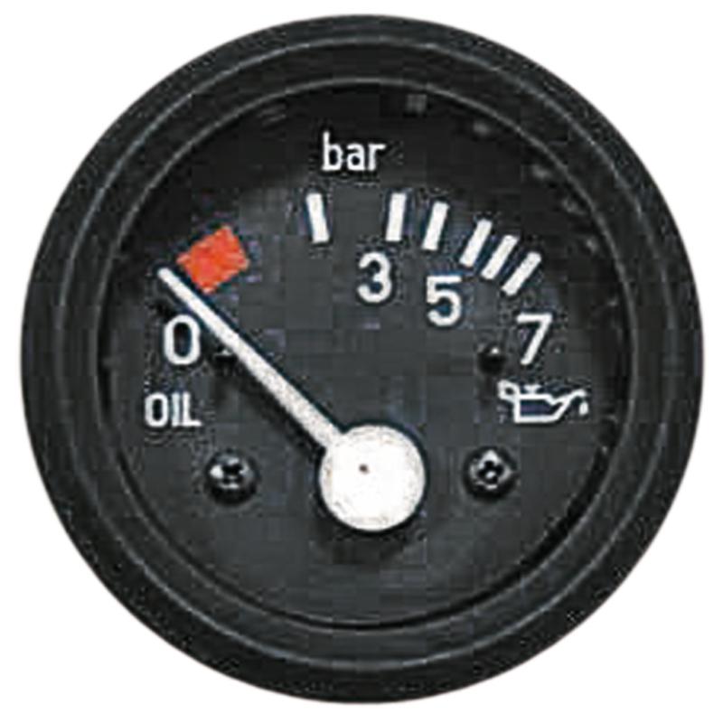 Oil pressure gauge, manometer, diameter 52mm, 0-7bar