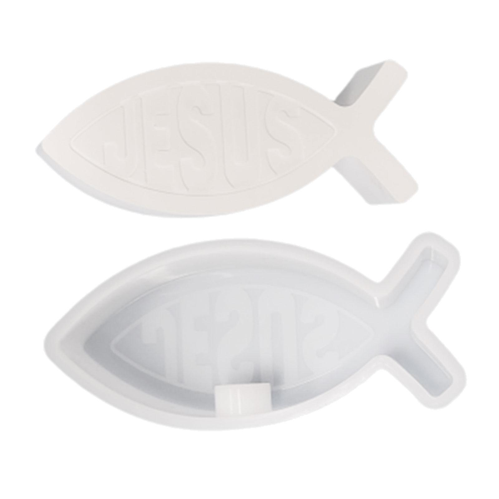 

Форма для подсвечника в виде буквы Иисуса, формы для литья бетона, подсвечник в форме рыбы, силиконовые формы для украшения стола