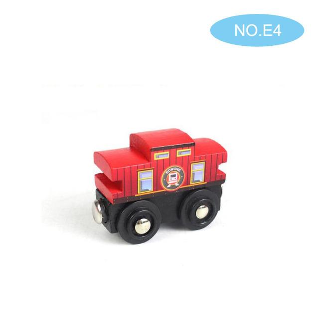 Small Wooden Scene Car Toys Magnetic Train Toy Truck Fit All Kinds Wooden Railway Train Track Children Gifts