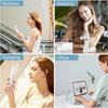 Cute Mini Handheld Fan USB Emergency Power Bank Desktop Office Silent Folding Fan Hand Held Fan with 2000mAh Power Bank 3 Gears