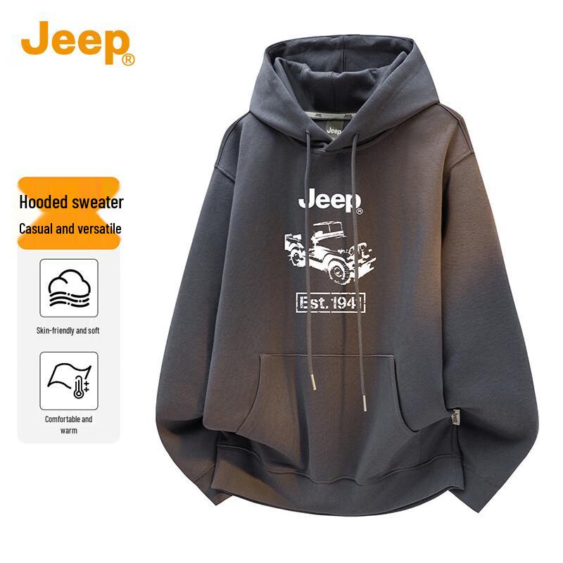 

Jeep Men s American Trend Hooded Pullover Sweatshirt 2XL