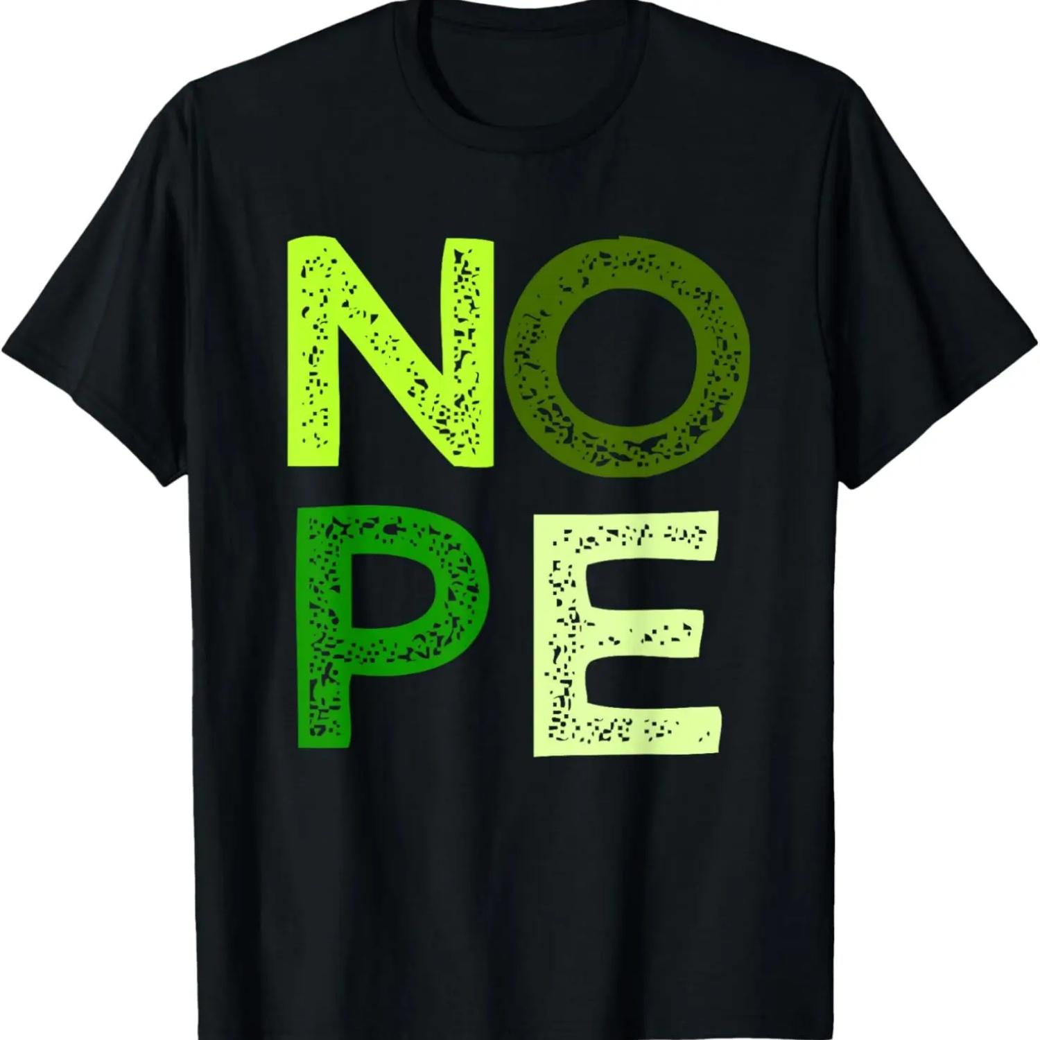 

Зеленая футболка с графическим принтом NOPE XXXXXL чёрный