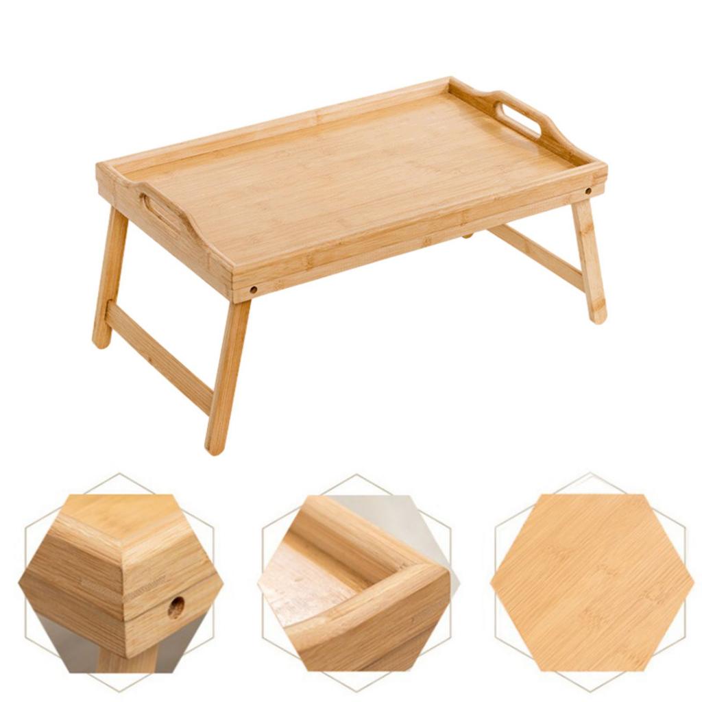 Bed Tray Table, Bed Trays For Eating With Foldable Legs, Handle, Protruding Baffle Bed Trays For Eating And Laptops For Bedroom