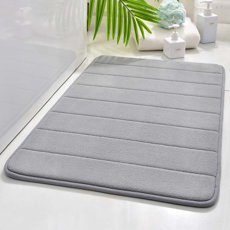 Bathroom Mat Memory Foam Mat Super Absorbent Bath Mat Non-slip Memory Foam Bathroom Mat Coral Fleece Quick Drying Bathroom Rug Entrance Doormat