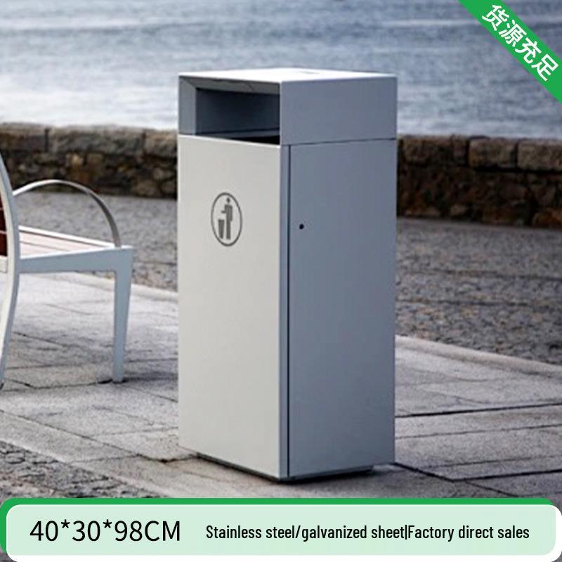 Stainless Steel Outdoor Trash Can for Parks and Commercial Areas
