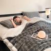 Furry Plush Warm Winter Double Layered Blanket Velvet Coral Fleece Flannel Soft Thick Bedspread for Bed Sofa Single Double Size