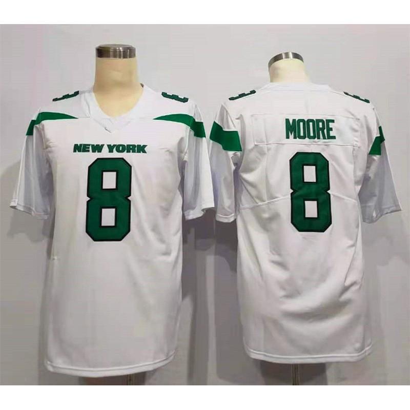 New York Jets NFL Football Jersey Mens Authentic Style Team Uniform Shirt With Player Numbers 2 8 12 14 26 33