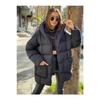 Hooded Oversize Puffer Jacket - Black