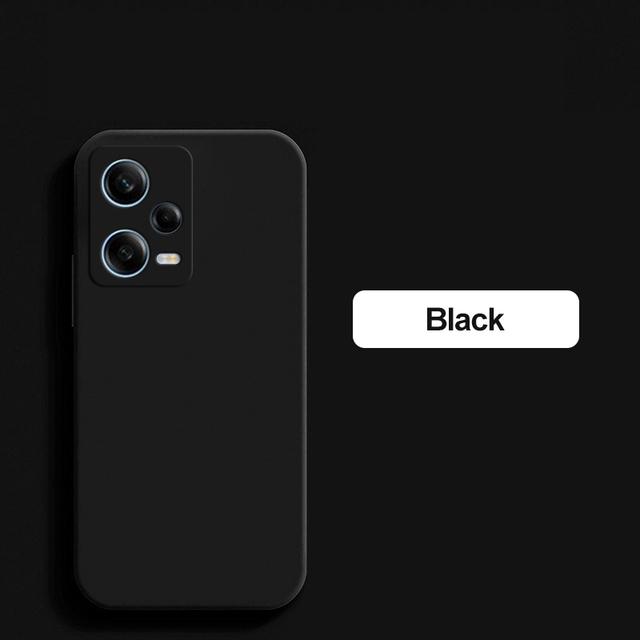 

Чехол для Redmi Note 12 Note12 Pro 4G 5G, квадратные жидкие силиконовые чехлы для телефонов Xiaomi Redmi Note 12 Note12 Pro Plus, мягкая задняя крышка Redmi Note 12 Pro 5G чёрный