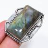 Natural Labradorite Gemstone 925 Sterling Silver Jewelry Ring Size 7 ZS-976