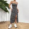 2025 Floral Midi Wrap Dress with Suspenders for Women