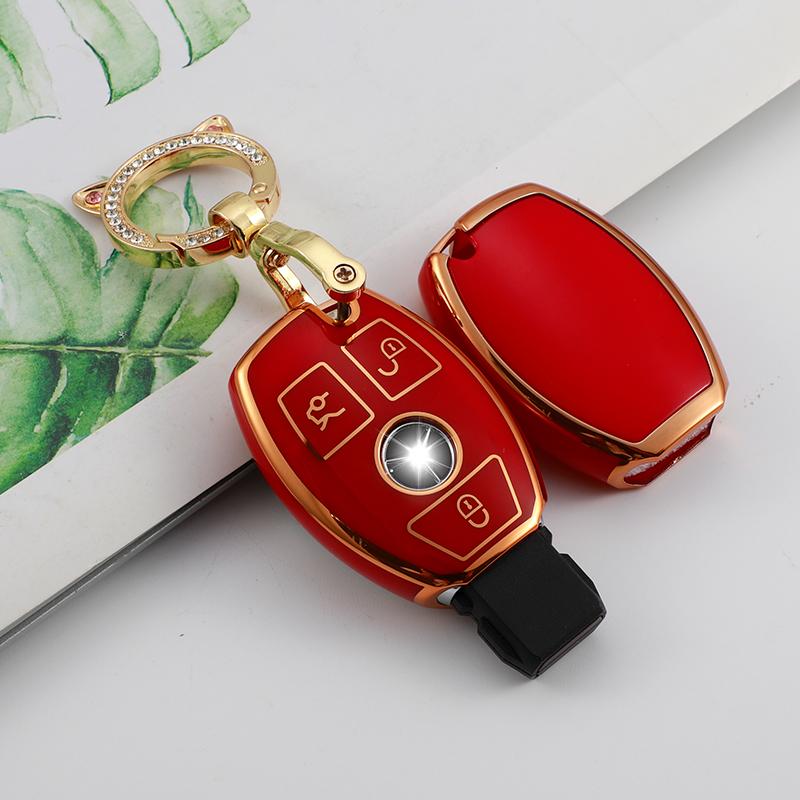 TPU Car Remote Key Cover Case Shell Fob for Mercedes Benz BGA AMG W203 W210 W211 W124 W202 W204 W205 W212 W176 Car Accessories