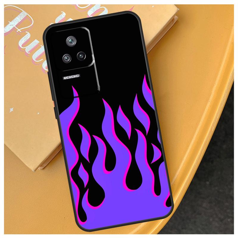 

Blue Red Flame Fire Case For Xiaomi 15 13 14 Ultra 11T 12T 13T 14T Pro POCO X7 Pro X3 X5 F5 F6 M6 X6 Pro Cover POCO X7 Pro