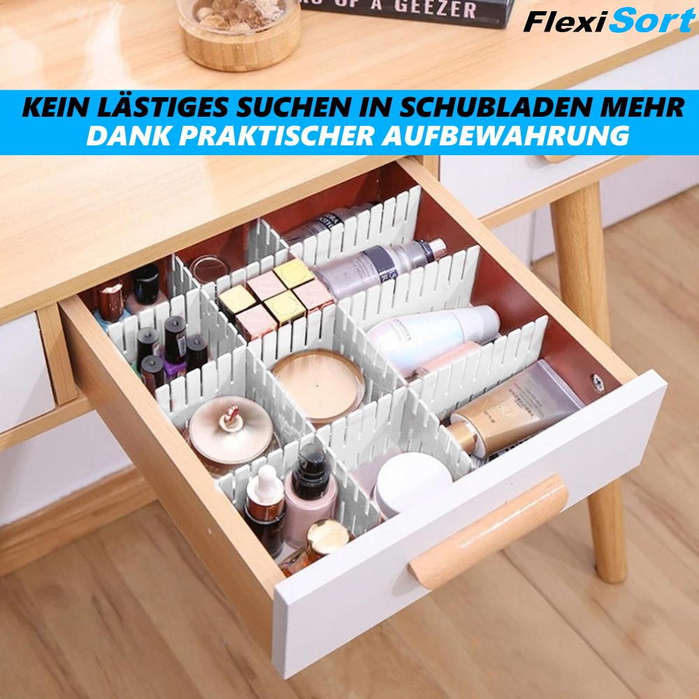 FlexiSort Drawer Dividers, Drawer Dividers, Drawer Compartment Dividers, Organizer, 4 Pieces