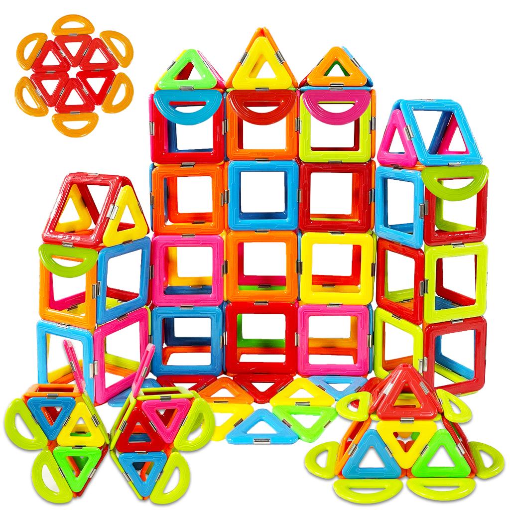Magnetic Building Blocks DIY Magnets Toys For Kids Designer Construction Set Birthday Gifts For Boys Girls Toys 44/74/98PCS