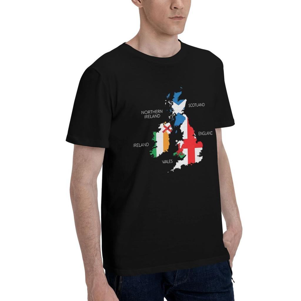 British Ireland Scotland Wales England Map 100 Cotton Casual Breathable Confortable Top Mens Designer Clothes Funny Gift
