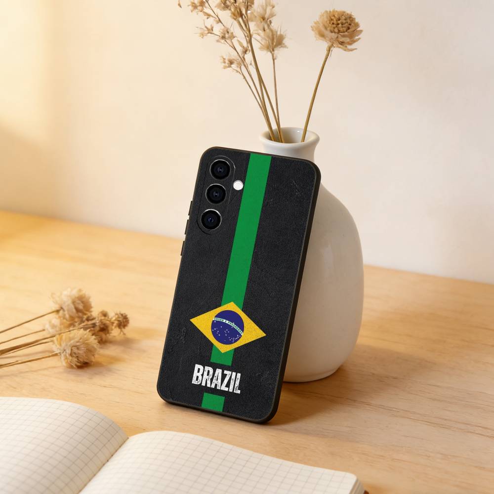 Brazil Brazilian Flag Phone Case For Samsung Galaxy A73,A72,A71,A70,A53,A52,A51,Others Soft Black Cover