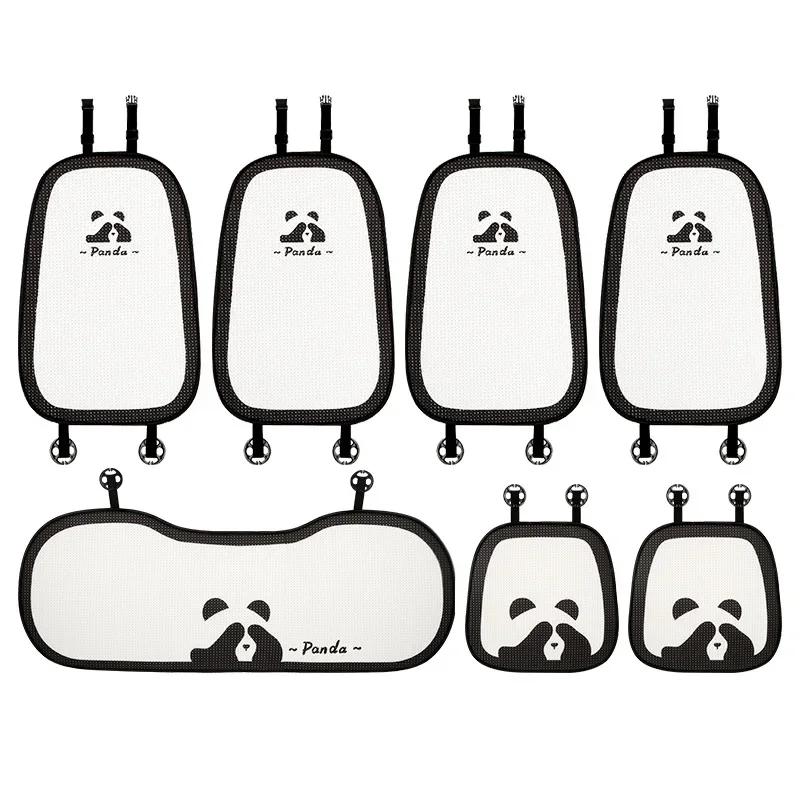 Universal Panda Car Seat Cushion Full Set Fashion Breathable Universal  Seat Cushion Cover Anti Slip Panda Interior Accessories
