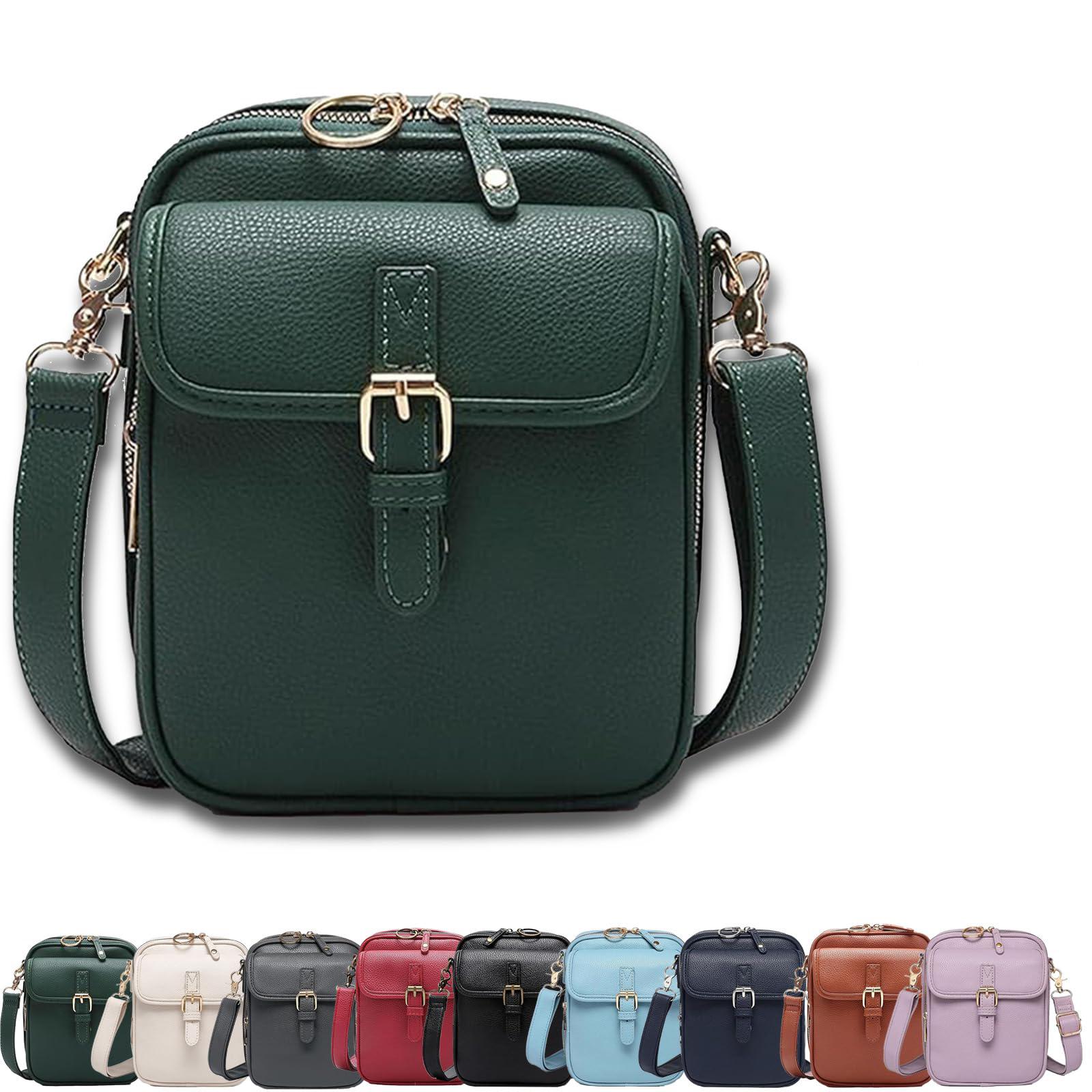 YiRan Shoe Industry Unisex Crossbody Tas Leer Effen Kleur Schoudertas Vintage Eenvoudige Messenger Bag Mode Reizen Telefoonzakje Voor Mannen Vrouwen