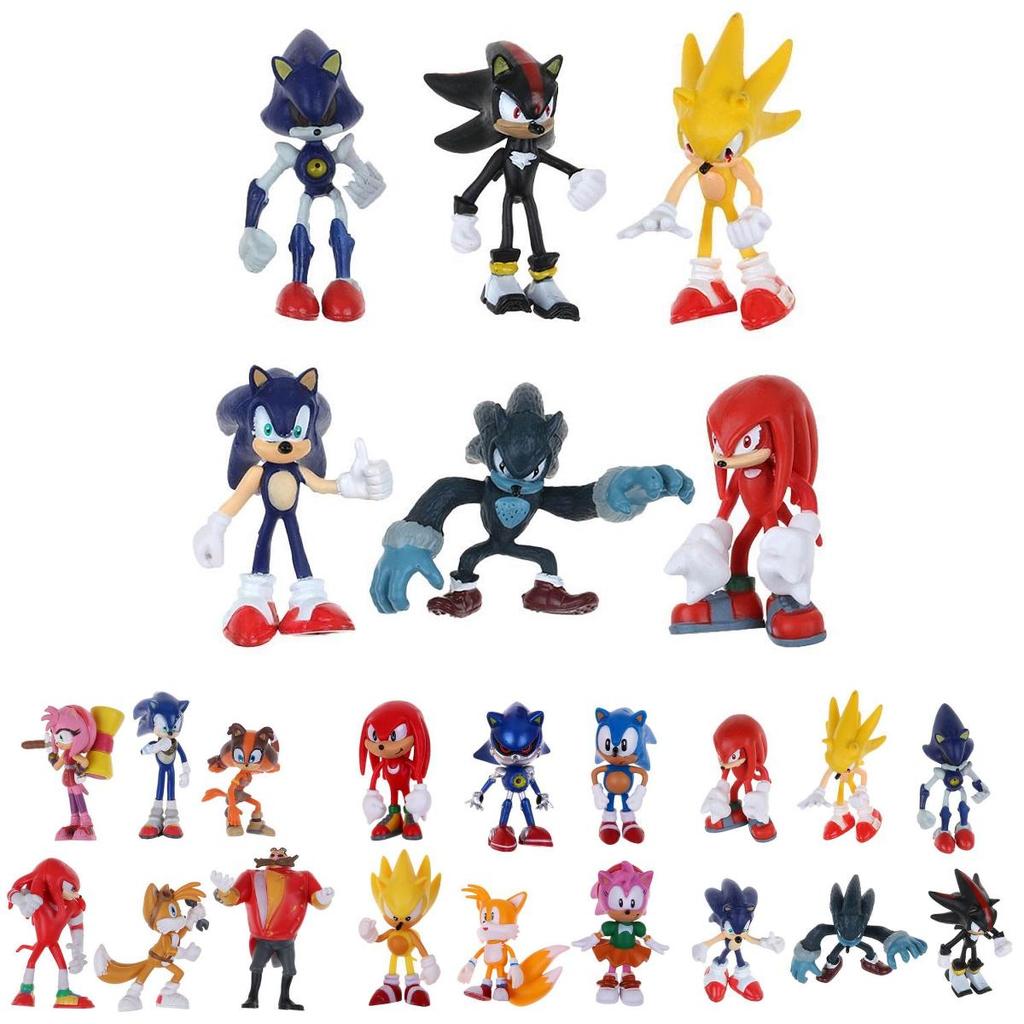 Hochwertiges Niedliches Sonic The Hedgehog Spiel Actionfiguren Spielzeugset für Kinder und Erwachsene