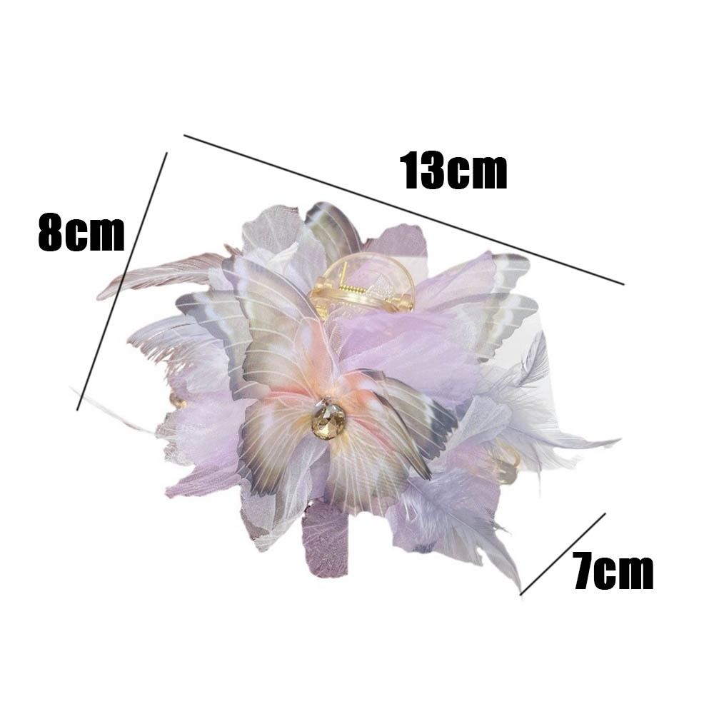 Tassel Grasping Clip Flower Shark Clip Elegant Hair Claw  Girl