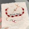 Ultra-shiny Red Zircon Bracelet - New Style, High-end, Fashionable and Versatile Snake-shaped New Year Jewelry Accessory
