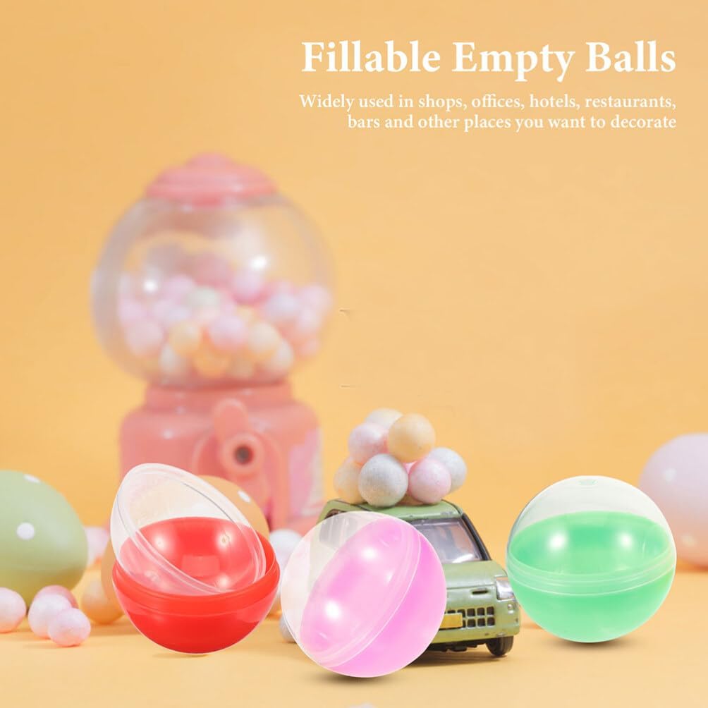 60pcs Toys Gumballs Vending Machine Capsules Fillable Capsules Gumballs Machine Capsules Party Favor Fillable Empty Balls Empty Ball for Party