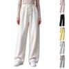Girls' Casual Color Wide Leg Straight Pants for Everyday Wear