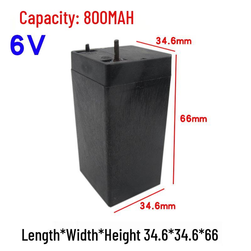 Rechargeable 4V Lead-Acid Battery Electric Mosquito Swatter, LED Desk Lamp, Headlamp, Flashlight - Black