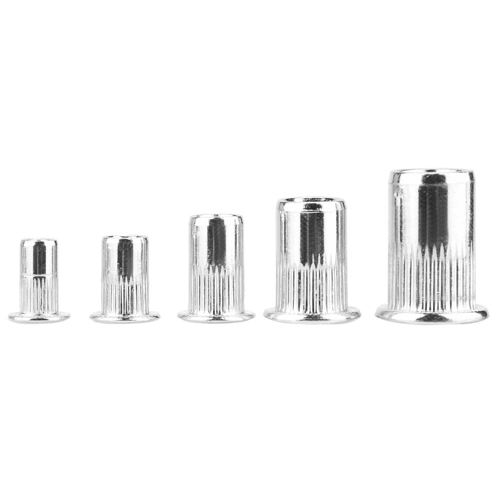 M3M8 Rivet Nuts Threaded Insert and Rivet Gun Tool Rivnut Nutsert Riveting Kit 106pcs