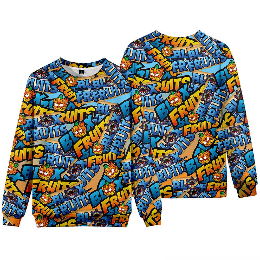 15 Colors Women Men's BLOX Print Hoodies Round Neck Sweatshirts Man Travel Pullover Male Top Streetwear Outdoor Tracksuit
