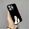 Cute Cartoon Goose Phone Case For IPhone 16,15,14,13,12,11,XS,XR,X,8,7,Pro,Max,Plus,mini Silicone Black Cover