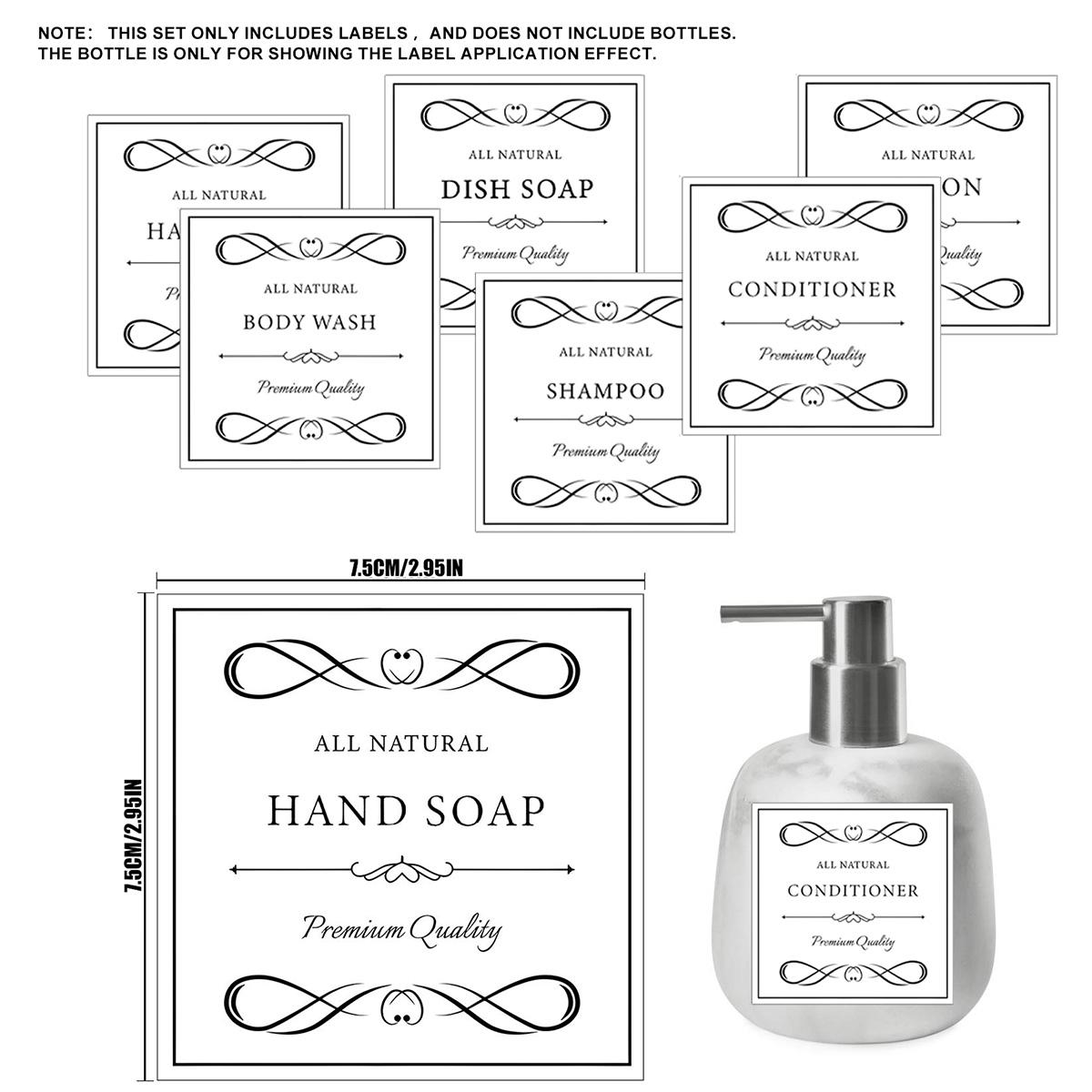 

Этикетки для ванной комнаты, набор наклеек, гель для душа, кондиционер, этикетка на бутылку, съемная водонепроницаемая этикетка для лосьона для мытья тела, наклейка