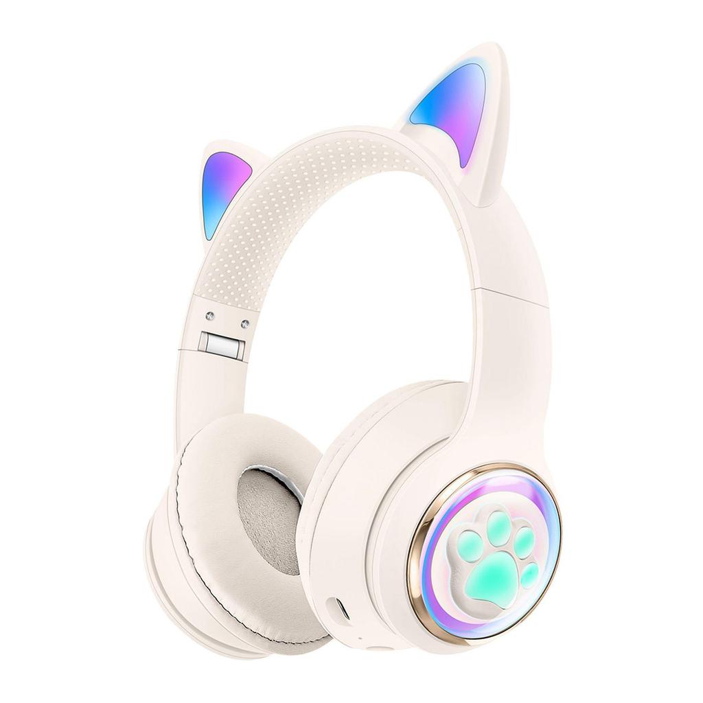 AKZ-62 Luminous Cat Ear Bluetooth Gaming Headset with Heavy Bass