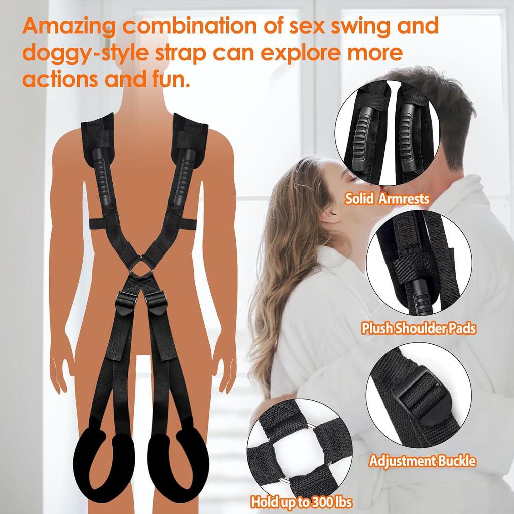 Bondage Kit Couples Bondage Restraints Set Sex Swing Adult Sex Toys for Couple SM Bondage Soft Nylon Swing Standing Sex