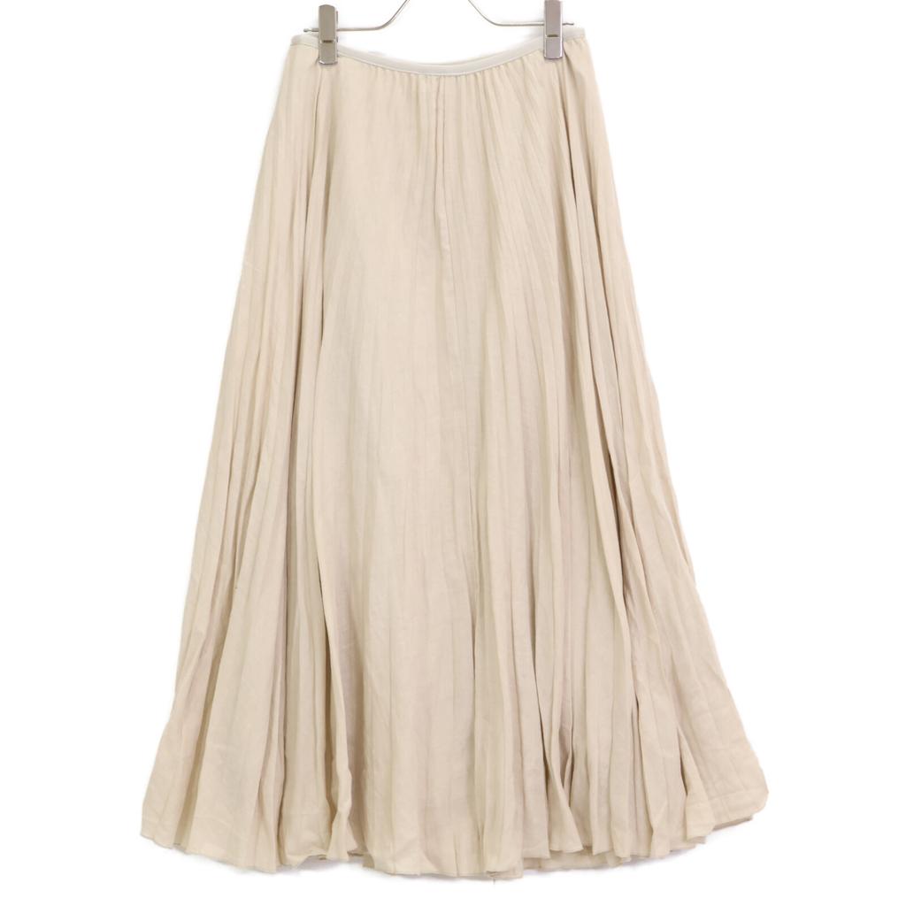 Theory Beige 100% Linen Pleated Skirt skirt S beigeUsed