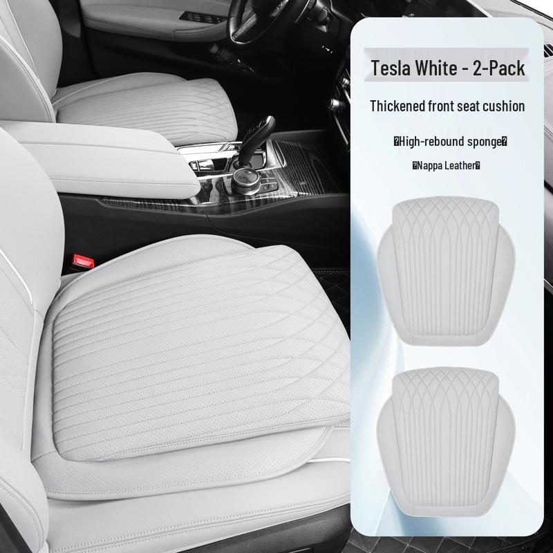 Tesla Universal Leather Seat Covers - All-Season Driver and Passenger Pads