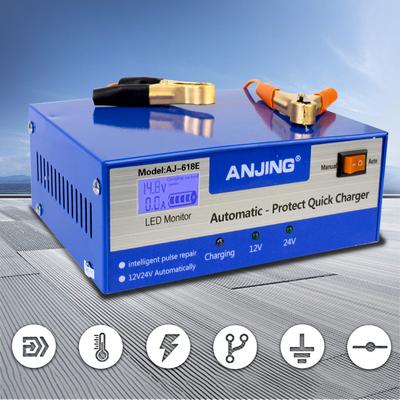 Full Automatic 200AH 12/24V EU/US Plug Lead Acid Battery With Adapter Auto Car Battery Charger Intelligent Pulse Repair Digital LCD Display
