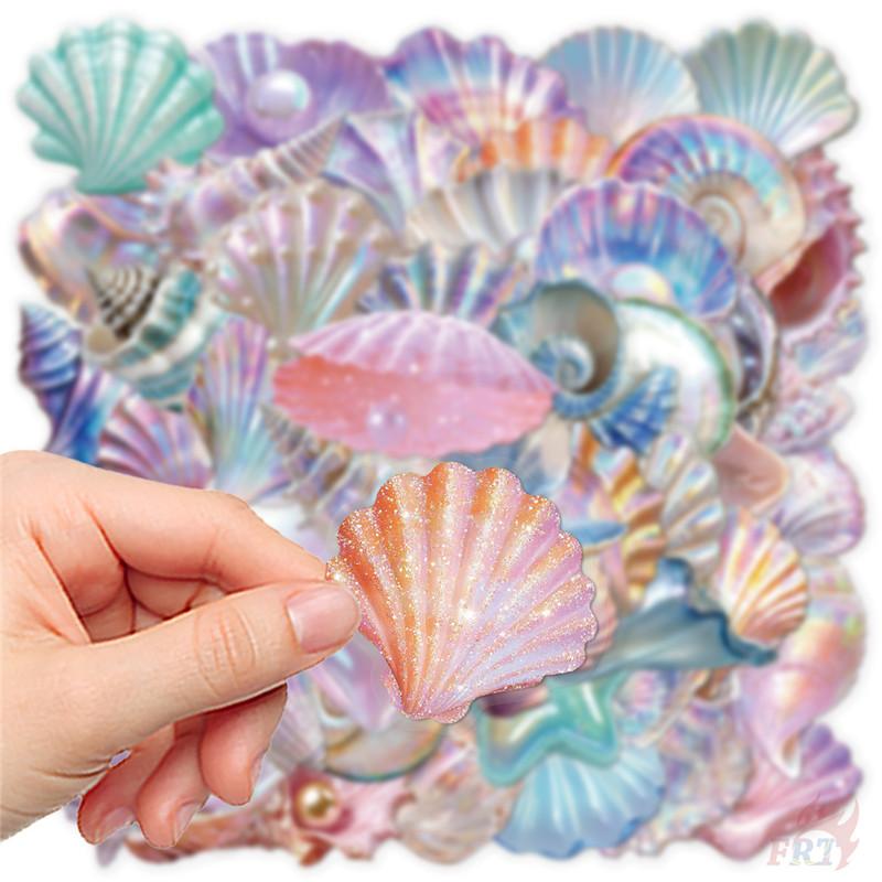 50Pcs/Set Shell Conch Starfish Pearl PET Stickers Waterproof DIY Fashion Doodle Decals Stickers