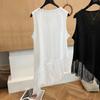 Women's Elegant V-Neck Sleeveless Spliced Hem Top
