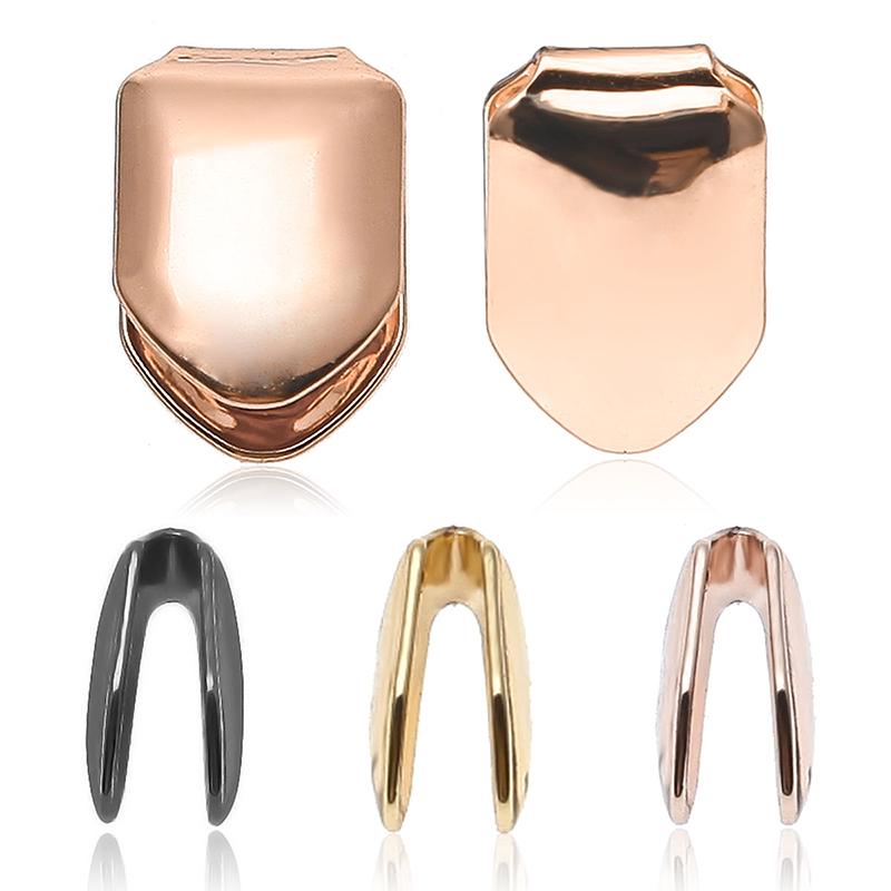 Trendy Hip Hop Gold Plated Small Single Tooth Cap Grillz Top Bottom False Teeth Stylish Fashion Jewelry Accessory