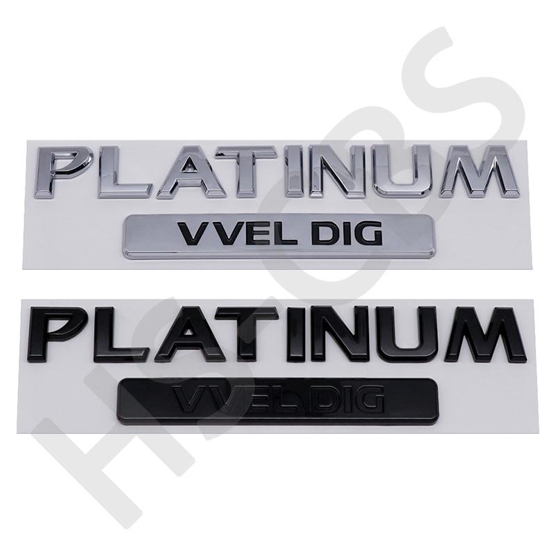 ABS PLATINUM VVEL DIG Emblem Car Rear Trunk Letter Badge Stickers for Patrol Tailgate Car Styling Exterior Accessories
