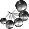 Stainless Steel Measuring Cups Set 5 Piece Kitchen Baking Cups with Engraved Measurements for Accurate Cooking