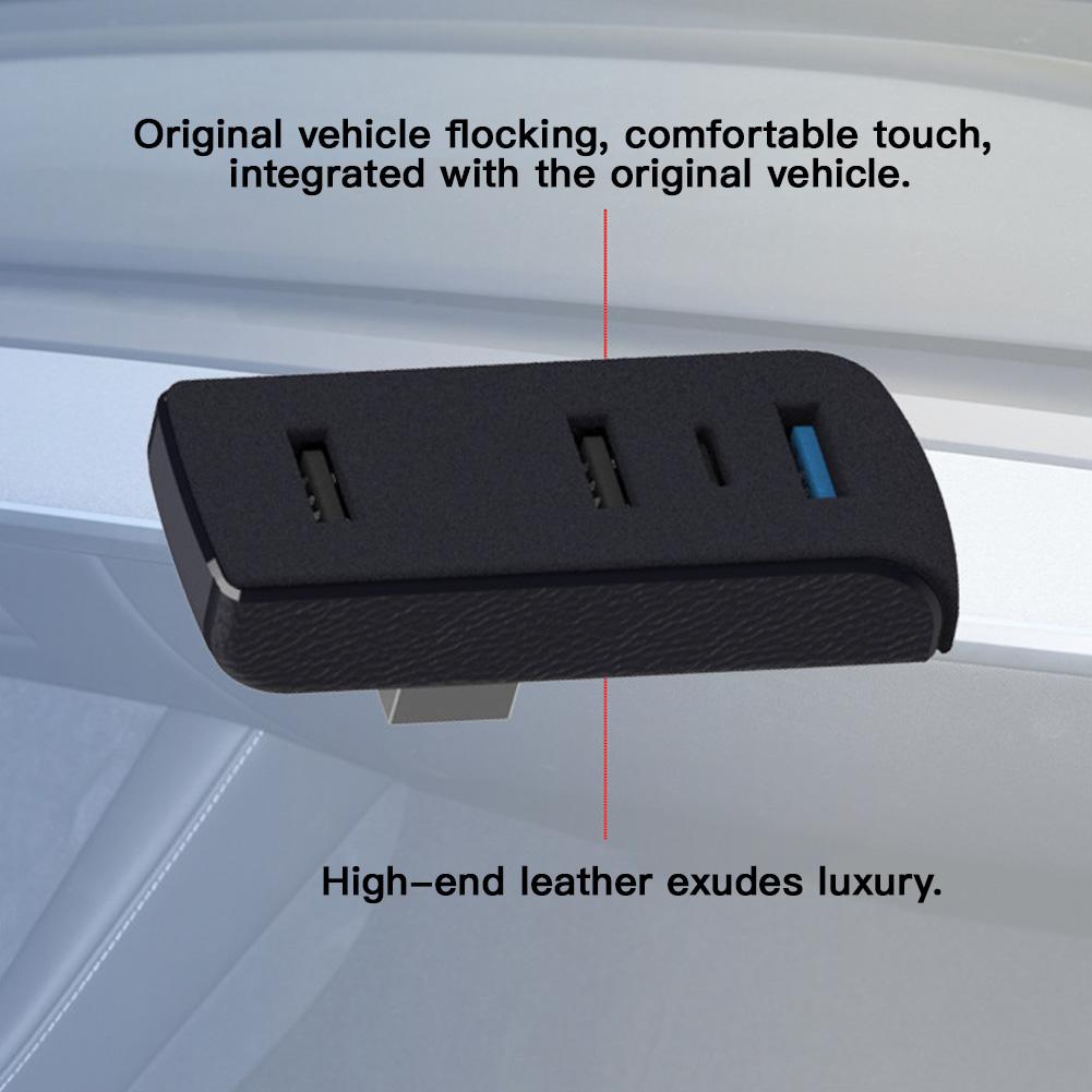 Car Glove Box Docking Station 4-in-1 USB Hub Ports Charger & Data Transfer for Tesla Model 3 Y 3+ Juniper Interior Accessories