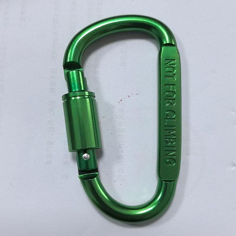 D-Shaped Colorful Aluminum Carabiner Multi-Functional Quick Link Backpack Hook